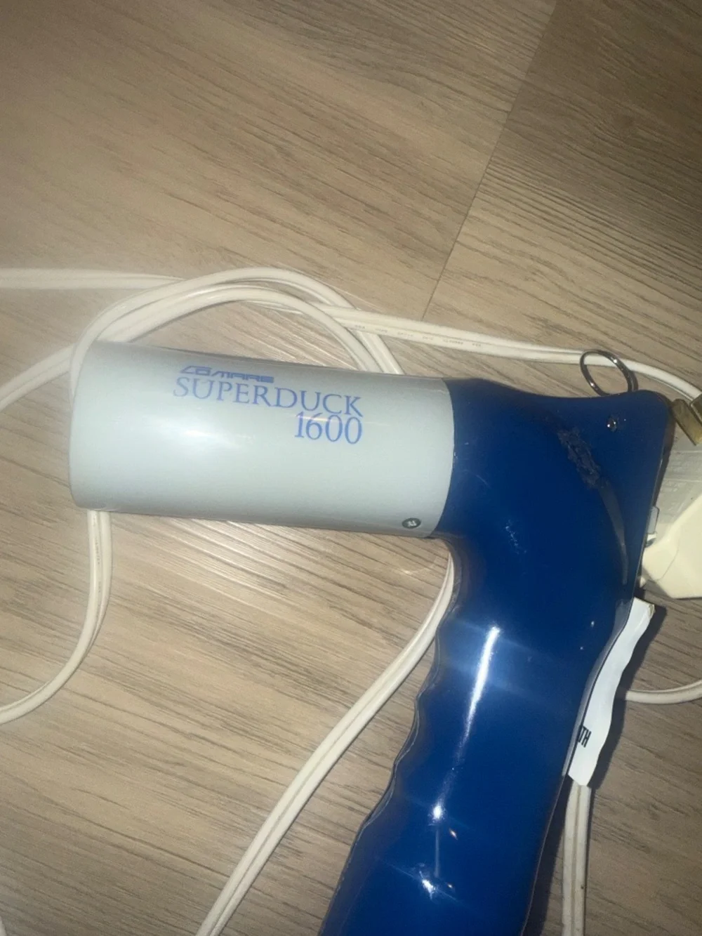 Vintage 1980s Conair SuperDuck 1600 Travel‎ Hair Dryer Blue Silver Retro Tested